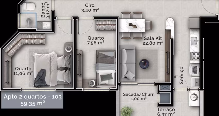 Apartamento com 2 quartos à venda na Rua Capitão Romualdo de Barros, 583, Carvoeira, Florianópolis