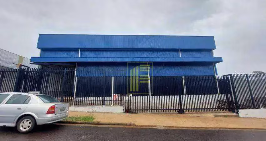 Barracão novo com doca, saída para a rodovia washington luiz, 550m² de construção.
