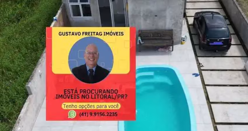 Casa à venda com piscina e terreno – balneário praia grande - matinhos/pr