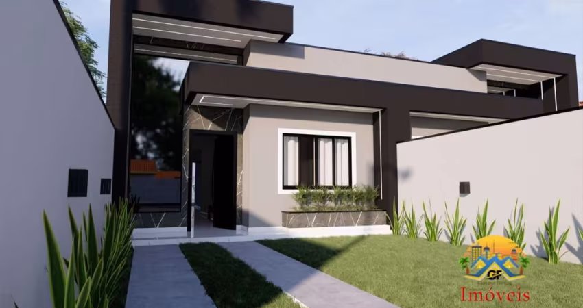 R$600mil - Lançamento à Venda - Casa 3 Quartos Moderna em Praia de Leste/PR - Balneário Monções