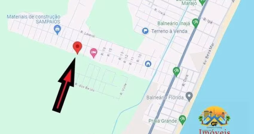 Só R$95mil - Terreno com 375m2 - Região de muitas construções Novas- vende em matinhos/PR