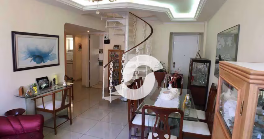 Cobertura com 2 dormitórios à venda, 128 m² por r$ 800.000,00 - icaraí - niterói/rj
