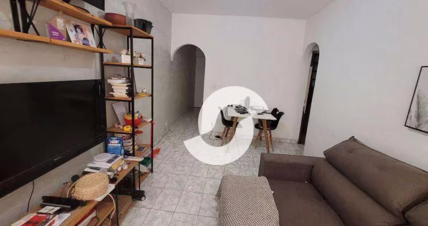 Apartamento em icaraí, excelente localização, vazio, com 1 dormitório à venda, 43 m² por r$ 340.000 - icaraí - niterói/rj
