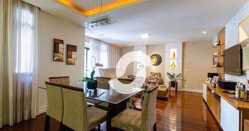 Apartamento com 3 dormitórios à venda, 121 m² por r$ 850.000,00 - santa rosa - niterói/rj