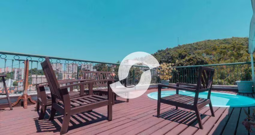 Cobertura com 5 dormitórios à venda, 220 m² por r$ 1.490.000,00 - pe pequeno - niterói/rj