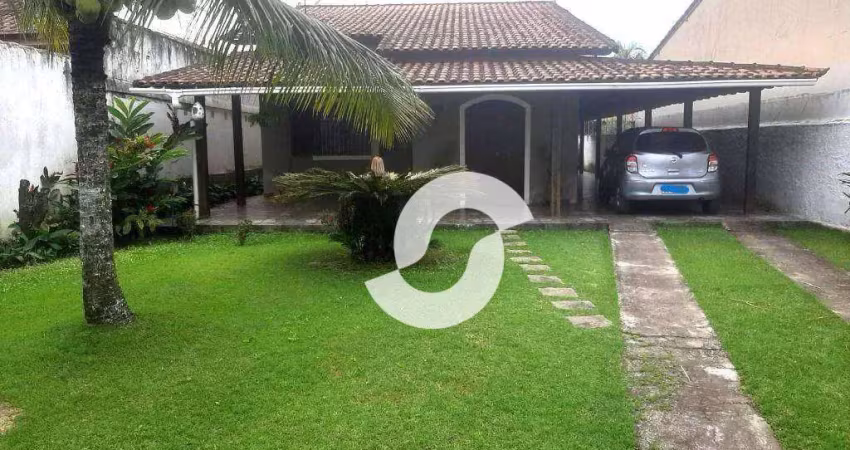 Excente casa linear em terreno plano de 480m² com 3 dormitórios à venda, 229 m² por r$ 700.000 - barroco (itaipuaçu) - maricá/rj