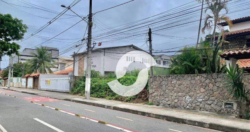 Terreno, 384 m² - venda por R$ 600.000,00 ou aluguel por R$ 5.557,50/mês - Piratininga - Niterói/RJ