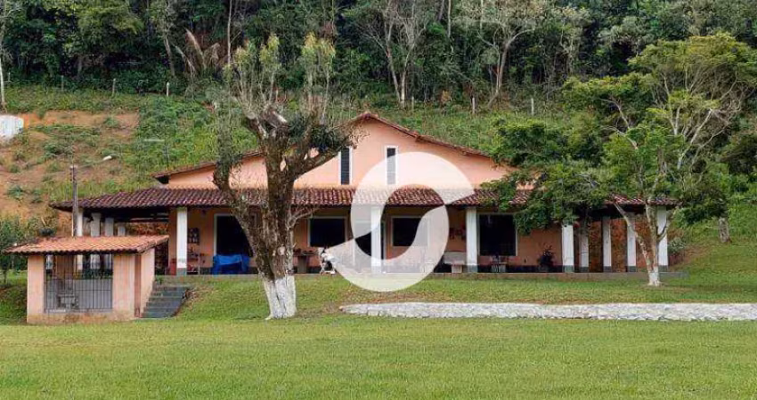 Sítio, 3 dormitórios, casa de caseiro 3 quartos, venda, 80550 m² por r$ 890.000 - vale das pedrinhas - guapimirim/rj