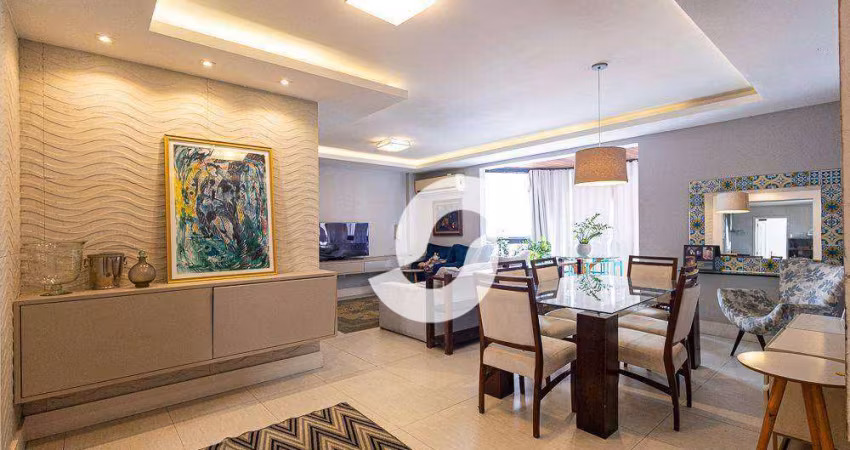 Alto Padrão - Apartamento, 220 m²,  Icaraí - Próximo ao Polo Gastronômico:  4 quartos, sendo 2 suítes, 2 vagas: Venda:R$ 1.290.000 Niterói/RJ