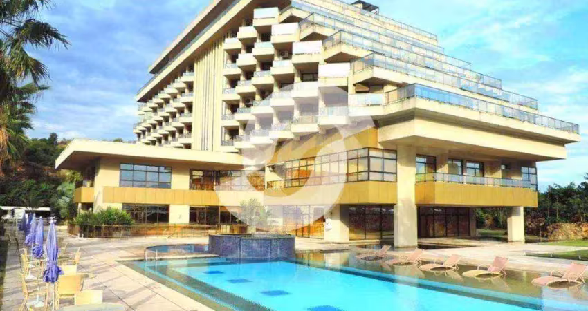 Cobertura em apart hotel com vista panorâmica mar no gragoatá, com vaga própria e lazer! r$900mil - niterói/rj