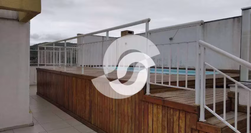 Cobertura à venda, 110 m² por r$ 450.000,00 - barro vermelho - são gonçalo/rj
