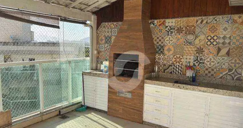 Cobertura com 3 dormitórios à venda, 198 m² por r$ 1.300.000,00 - itaipu - niterói/rj
