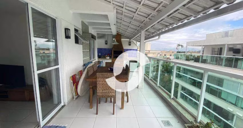 Cobertura com 3 dormitórios à venda, 188 m² por r$ 1.900.000,00 - itaipu - niterói/rj