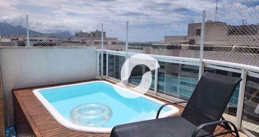 Cobertura com 2 dormitórios à venda, 156 m² por r$ 1.300.000,00 - barra da tijuca - rio de janeiro/rj