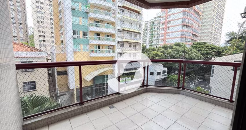 Apartamento Icaraí 3 quartos, amplo, de frente, suíte, duas vagas, próximo ao Campo de São Bento