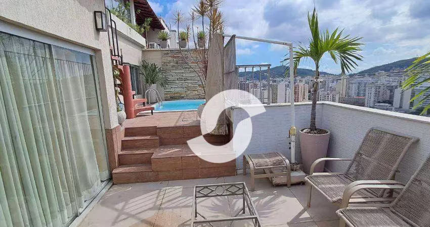 Cobertura duplex com 3 dormitórios à venda, 145 m² por r$ 1.250.000 - icaraí - niterói/rj