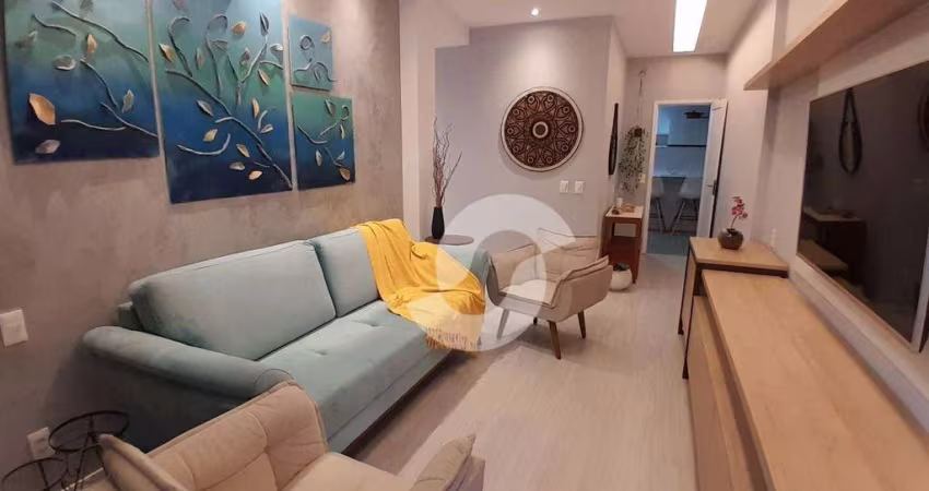 Apartamento TÉRREO, próximo a faculdade MEDICINA,  com 2 dormitórios à venda, 54 m² por R$ 305.000 - Fátima - Niterói/RJ