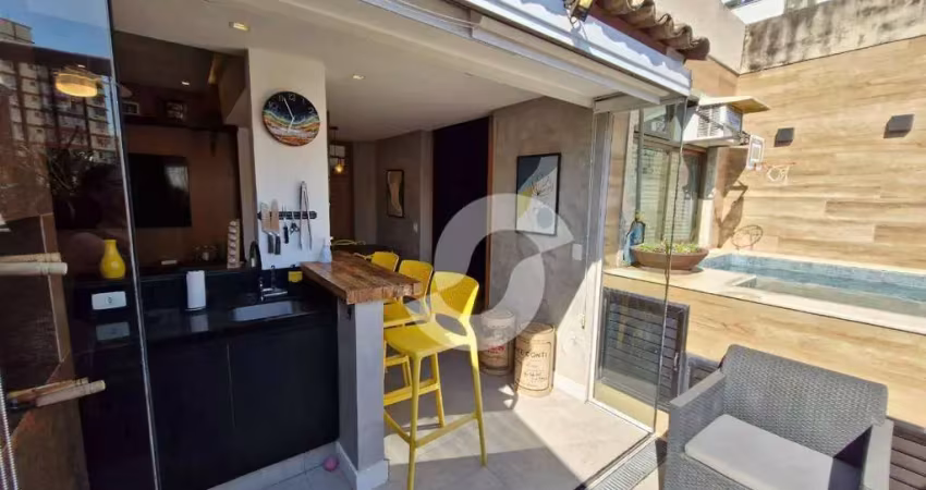 Cobertura com 3 dormitórios à venda, 134 m² por r$ 1.150.000,00 - santa rosa - niterói/rj