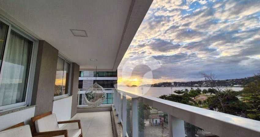 LINDO APARTAMENTO 2 QUARTOS (1 SUÍTE), 1 VAGA. VISTA PARA O MAR DA PRAIA DE CHARITAS - R$1.080.000