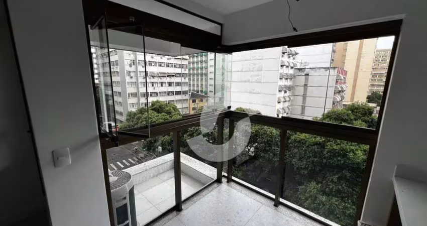 Loft frontal a mariz e barros com sol da manhã à venda, 32m² - icaraí - niterói/rj