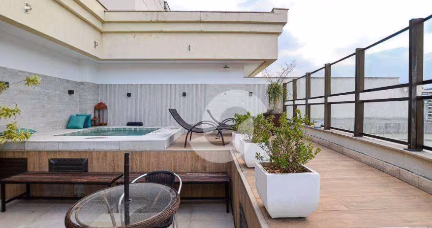 Incrível cobertura duplex, com 3 suítes + 1 quarto à venda, 279 m² por r$ 2.120.000 - icaraí - niterói/rj