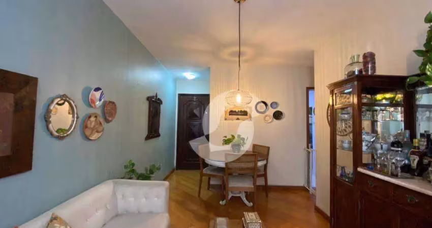Apartamento com 2 dormitórios com dependências revertidas para área social à venda, 72 m² por r$ 600.000 - icaraí - niterói/rj