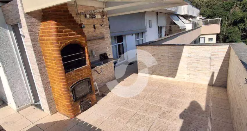 Cobertura com 3 dormitórios à venda, 142 m² por r$ 780.000,00 - maceió - niterói/rj