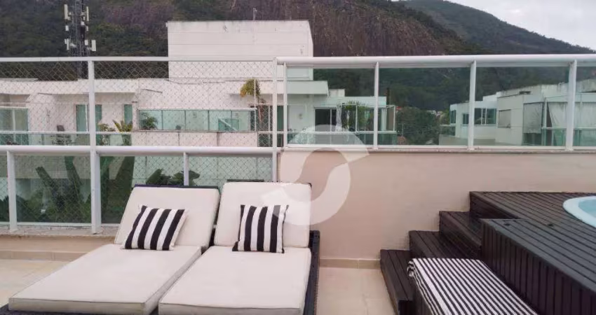 Cobertura com 3 dormitórios à venda, 190 m² por r$ 1.450.000,00 - itaipu - niterói/rj