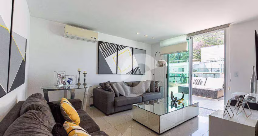 Cobertura com 3 dormitórios à venda, 196 m² por r$ 1.300.000,00 - itaipu - niterói/rj