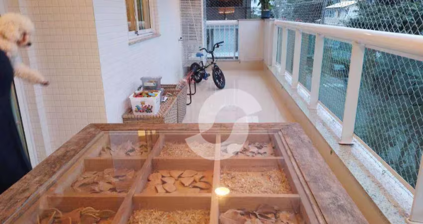 Apartamento com 3 dormitórios à venda, 128 m² por r$ 1.500.000  - são francisco - niterói/rj