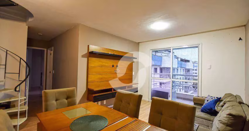 Cobertura com 2 dormitórios à venda, 137 m² por r$ 550.000,00 - maria paula - niterói/rj