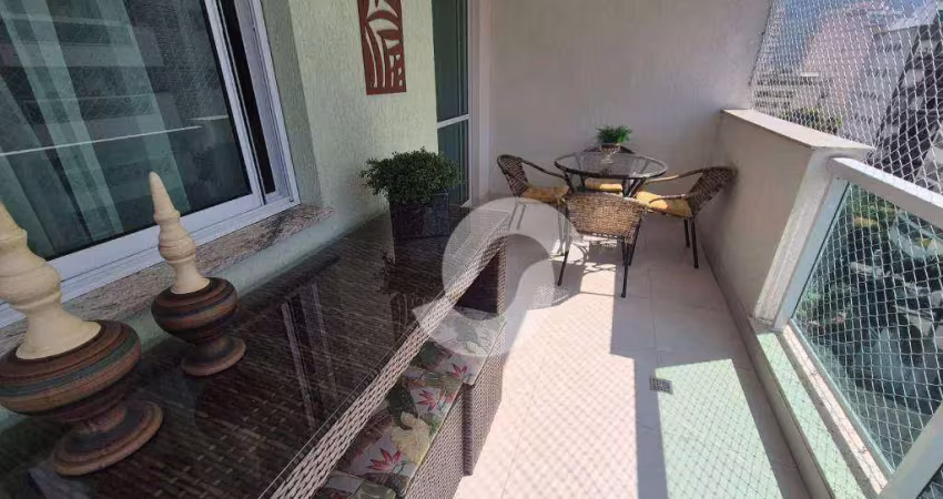 Apartamento com 2 dormitórios à venda, 72 m² por r$ 720.000 - santa rosa - niterói/rj