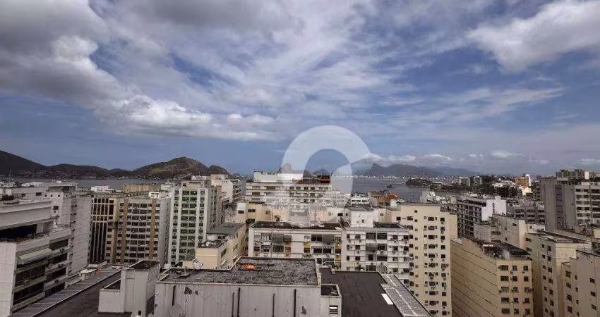 Andar alto, vista mar, claro, arejado 84m² - sala em l, 2 quartos 1 suíte dep. completa e vaga!