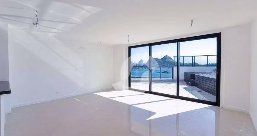Cob. Linear Frente Mar com 4 suites + 3 Vagas, 239 m² - R$ 2.500.000 - Charitas - Niterói/RJ