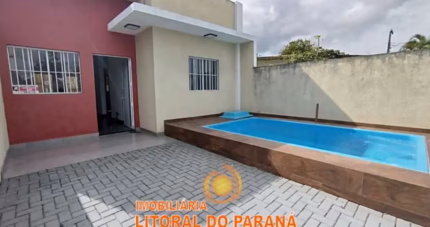 Casa geminada com piscina - 2 quartos shangrilá - pontal do paraná