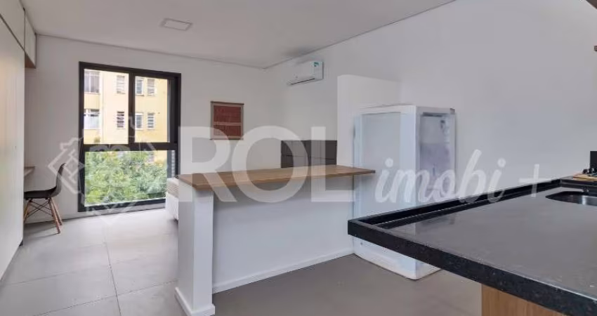 Studio mobiliado venda em Higienópolis, São Paulo-SP: 1 quarto, 1 banheiro, 28m² de área.