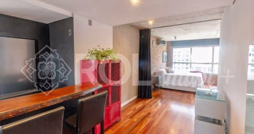 Apartamento de Luxo para Locação no Brooklin: 1 Quarto, 1 Suíte, 1 Sala, 2 Banheiros, 2 Vagas - São Paulo-SP