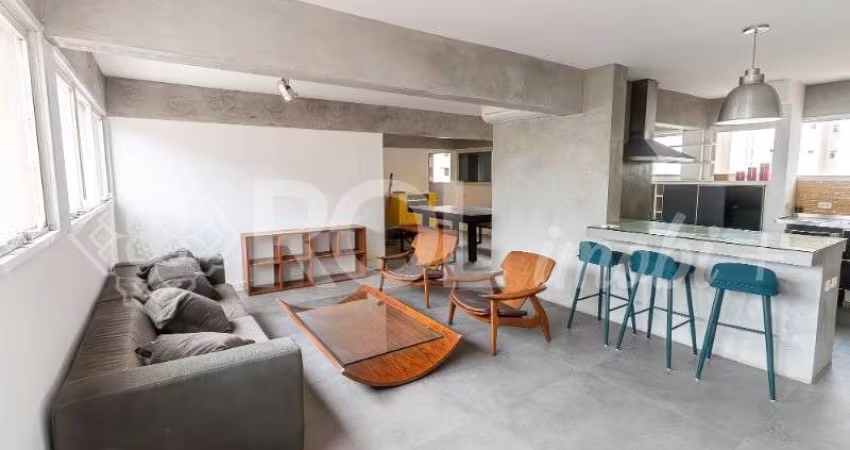 Aluguel de Apartamento Mobiliado no Itaim Bibi, São Paulo-SP: 2 Quartos, 2 Suítes, 2 Salas, 3 Banheiros, 1 Vaga de Garagem - 125m².