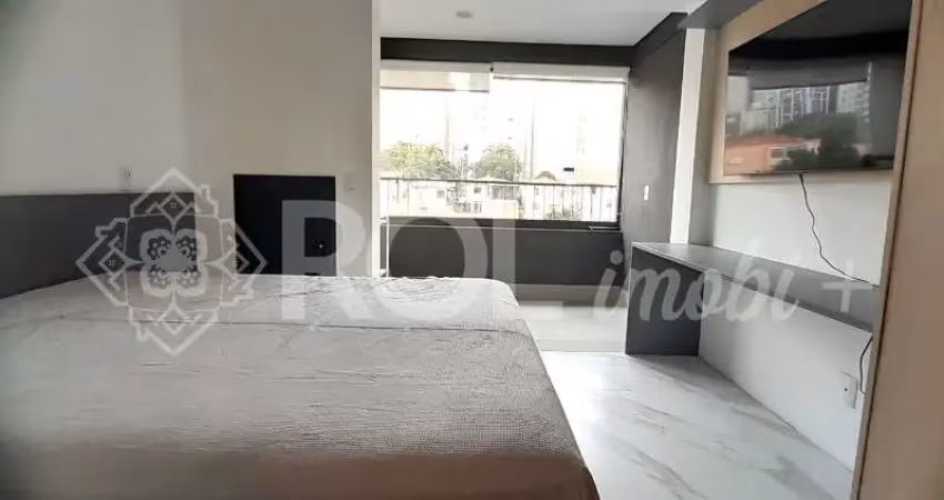Studio mobiliado 25 m² - varanda - ao lado da puc - venda