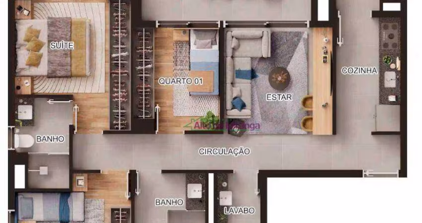 Apartamento com 3 dormitórios à venda, 93 m² por R$ 1.051.302 - Vila Firmiano Pinto - São Paulo/SP