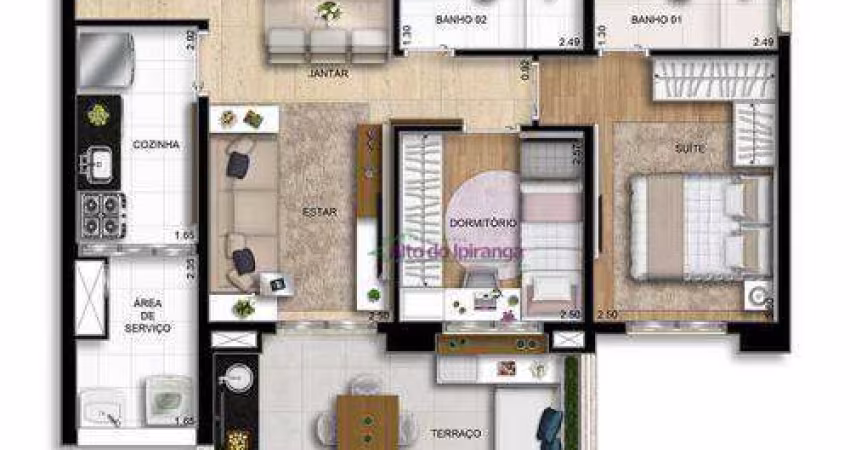 Apartamento com 2 dormitórios à venda, 68 m² por R$ 830.000,00 - Aclimação - São Paulo/SP