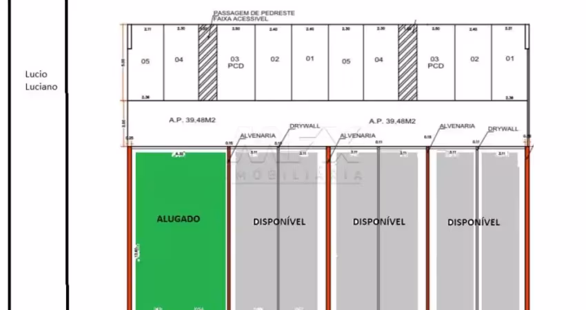 Ponto comercial para alugar na Rua Rafael Pereira Martini, Parque Júlio Nóbrega, Bauru