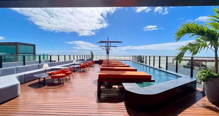 Flat com 1 dormitório à venda, 20 m² por r$ 520.000 - cabo branco - joão pessoa/pb
