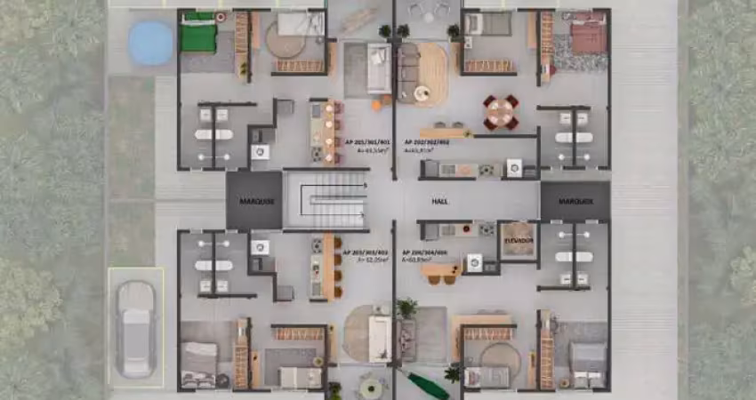 Apartamento com 2 dormitórios à venda, 59 m² por r$ 245.000 - cidade dos colibris - joão pessoa/pb