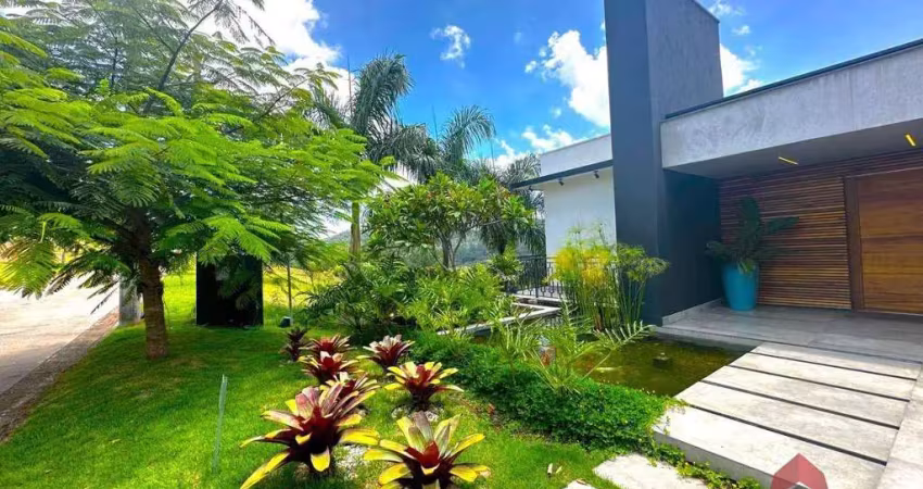 Casa com 4 dormitórios, 480 m² - venda por r$ 2.300.000,00 ou aluguel por r$ 12.810,00/mês - estância santa bárbara 2 - jambeiro/sp