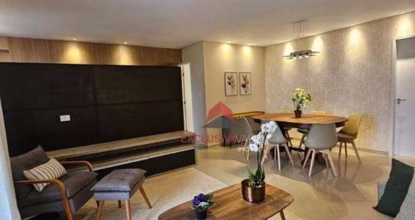 Apartamento mobiliado com 3 suítes, 106 m² - venda por R$ 1.280.000 ou aluguel por R$ 6.379/mês - Jardim Aquarius - São José dos Campos/SP