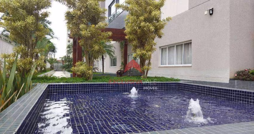 Apartamento aluga 2 dormitórios, sendo 1 suíte, 2 vagas de garagem no subsolo, Jardim Aquárius, São José dos Campos-SP.