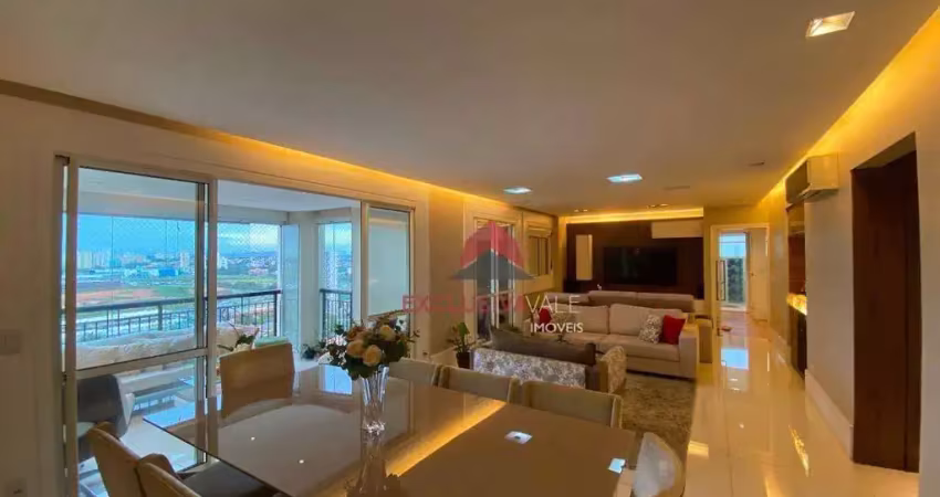 Apartamento com 3 suítes, varanda gourmet, andar alto à venda, 194 m² por r$ 2.900.000 - jardim aquarius - são josé dos campos/sp
