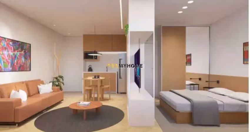 Stúdio com sacada no centro cívico, próximo ao mon em curitiba - st9331