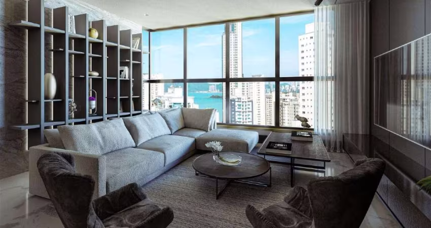Apartamento à venda com 04 suítes, churrasqueira à carvão em Balneário Camboriú.
